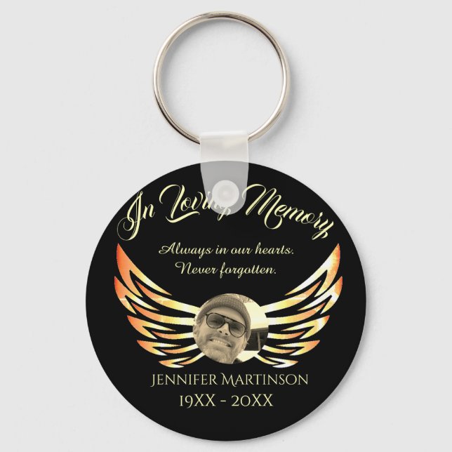 Photo Memorial in Loving Memory Keychain (Front)