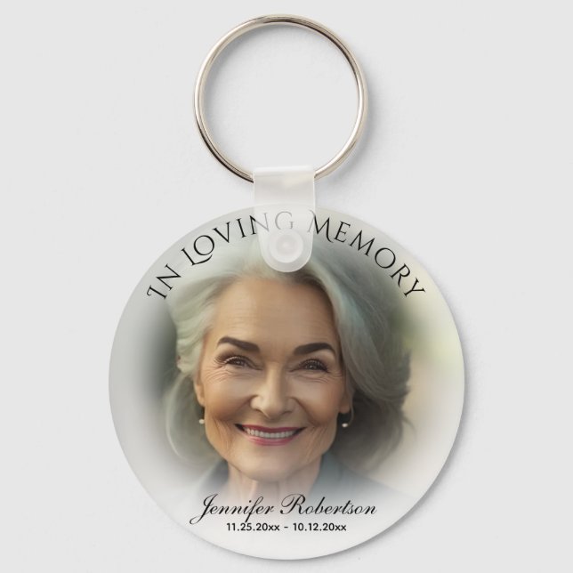 Photo Memorial in Loving Memory Keychain (Front)
