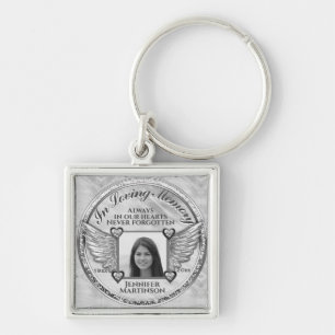Photo Memorial in Loving Memory Keychain