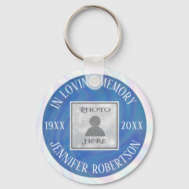 Photo Memorial in Loving Memory Keychain (Front)