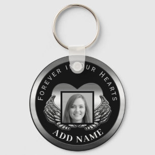 Photo Memorial in Loving Memory Keychain
