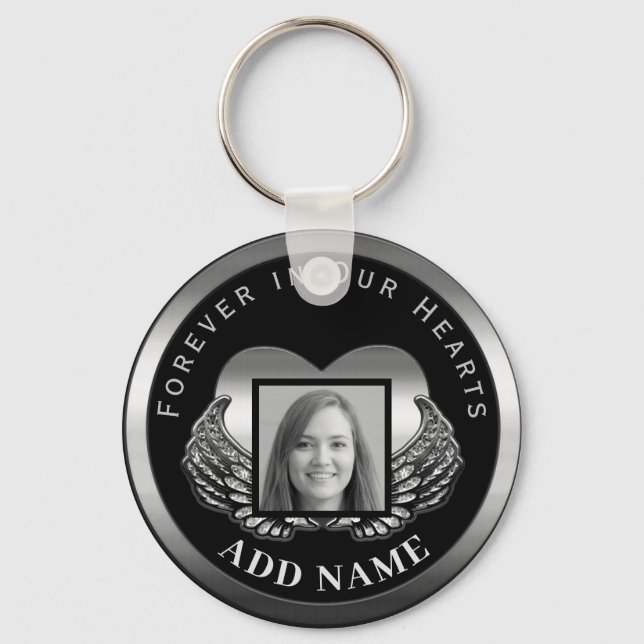 Photo Memorial in Loving Memory Keychain (Front)