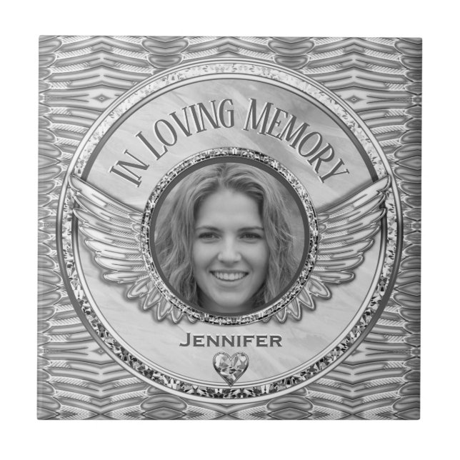 Photo Memorial in Loving Memory Tile (Front)