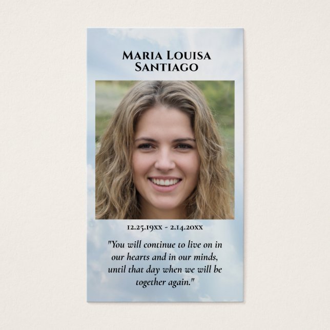 Photo Memorial Keepsake (Front)