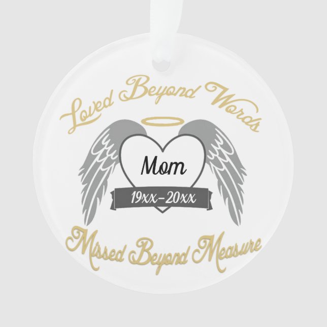 Photo Memorial Keepsake - Personalised Christmas Ornament (Front)