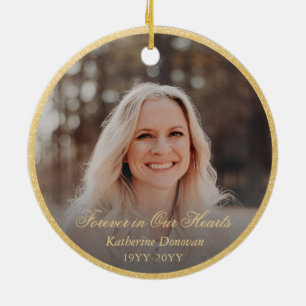 Photo Memorial Keepsake Religious Christmas Ceramic Tree Decoration