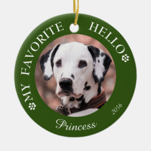 Photo Memorial Pet Dog Ceramic Ornament