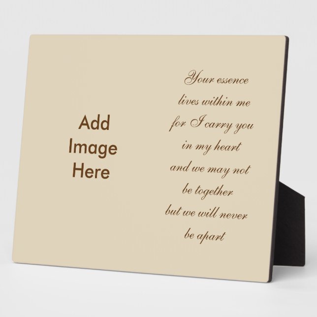 Photo Memorial Poem Plaque (Side)