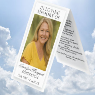 Photo Memorial Prayer Card 