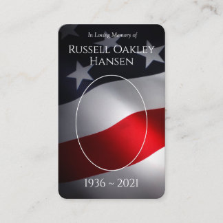 Photo Memorial Prayer Cards | Patriotic Military
