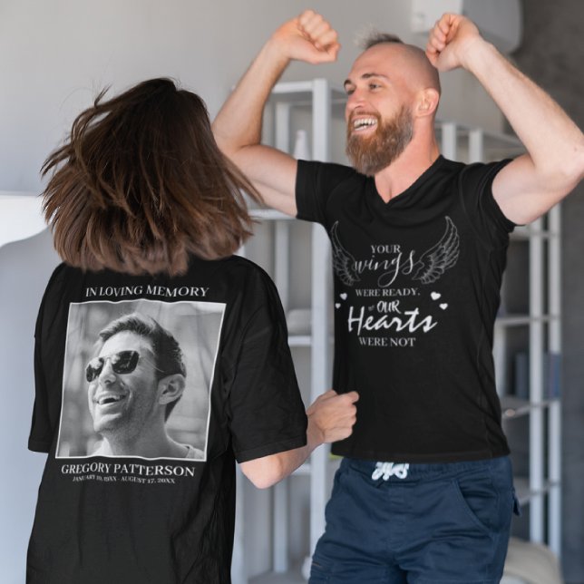 Photo Memorial & Quote Funeral T-Shirt (Creator Uploaded)