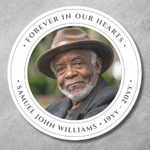 Photo Memorial Remembrance Classic Round Sticker