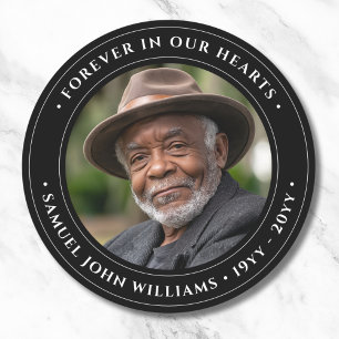 Photo Memorial Remembrance Classic Round Sticker