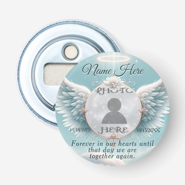 Photo Memorial Sympathy  Bottle Opener (Front)