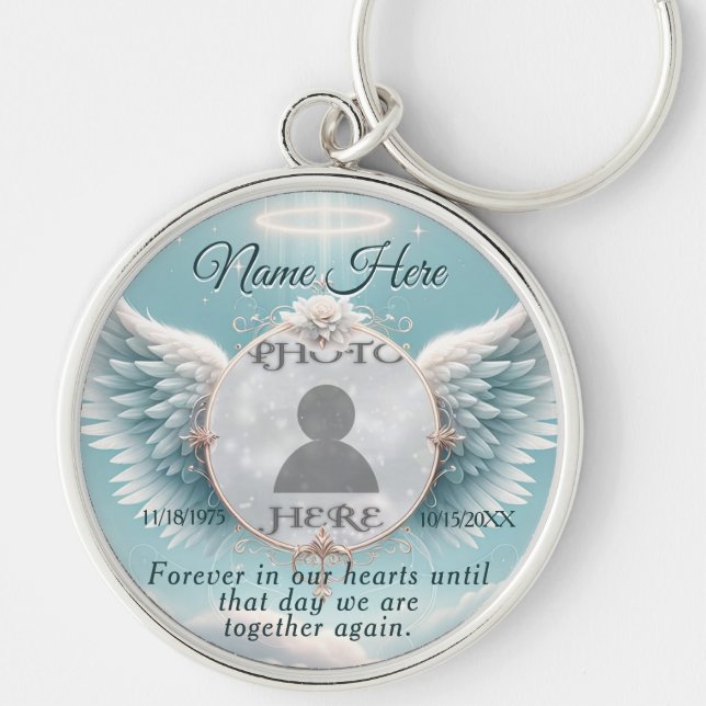 Photo Memorial Sympathy  Key Ring (Front)