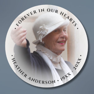 Photo Memorial Tribute Classic Round Sticker