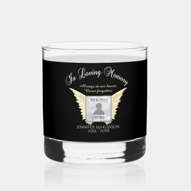 Photo Memorial Whiskey Glass (Front)