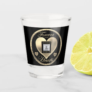 Photo Memorial with Heart Shot Glass