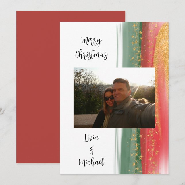 Photo Merry Christmas Card (Front/Back)