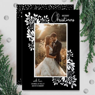 Photo Merry Christmas Greenery Silver