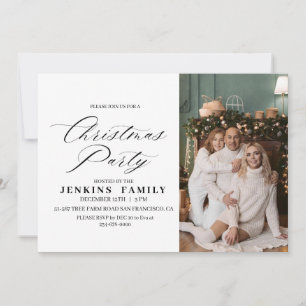 Photo Merry Christmas Party Invitations Cards