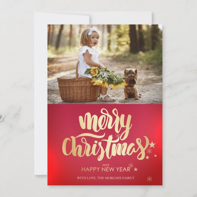 Photo Merry Christmas Stars (Front)