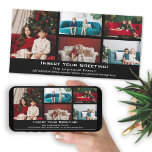 Photo - Merry Christmas with 5 photo collage Holiday Card<br><div class="desc">PHOTO CARD TIP: Insert all of your information, and then GO TO the Customise area that says: Still not quite how you want it? Upload your own images, add custom text and much more! CLICK ON LINK THAT SAYS: Edit this in our design tool now! -- to resize the photos...</div>