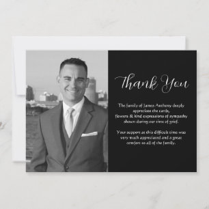 Photo Message Memorial Funeral Death Thank you  Invitation