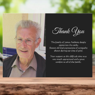 Photo Message Memorial Funeral Death Thank you  Invitation