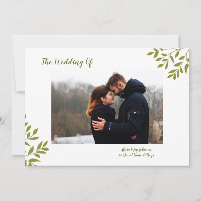 Photo Minimal Wedding Invitation (Front)