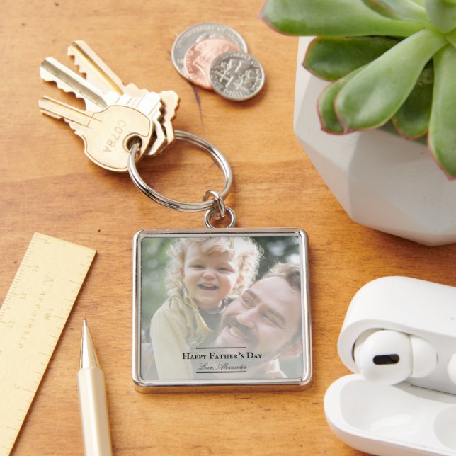 Photo  Minimalist Father's Day Key Ring (Desk)