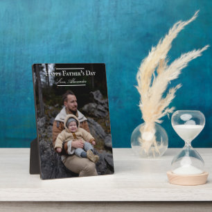 Photo Minimalist Father's Day   White Plaque