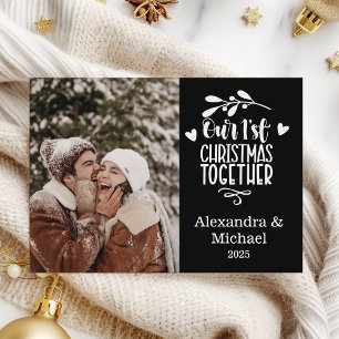 Photo Minimalist First Christmas Together Holiday Card
