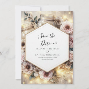 Photo Minimalist Mason Jar Wedding Save The Date