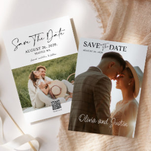 Photo Minimalist Save the Date Invitation