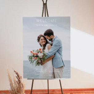 Photo Minimalist Wedding Welcome Sign
