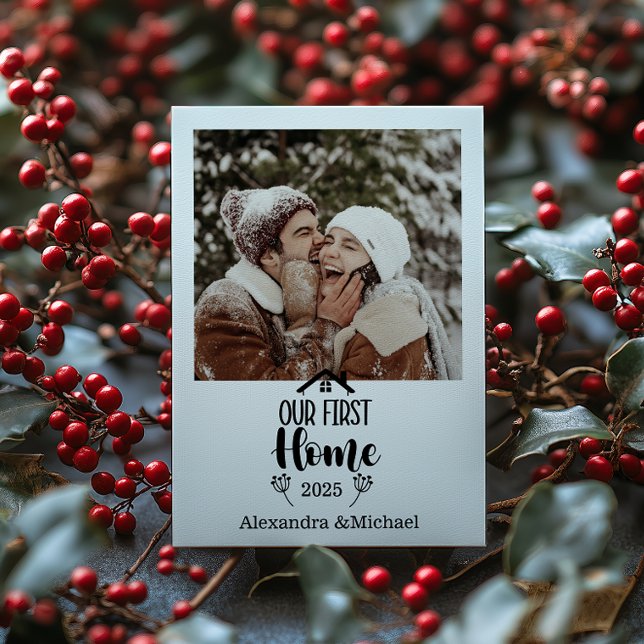 Photo Minimialist Christmas Our First Home Holiday Card (Creator Uploaded)