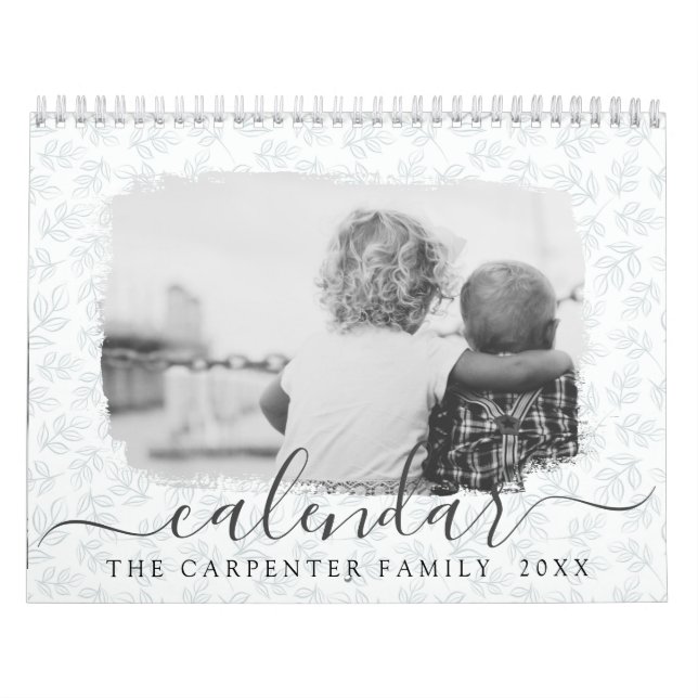 Photo Modern Abstract Black & White  Calendar (Cover)