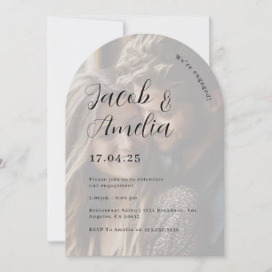 Photo Modern Arch Engagement Party   Invitation
