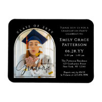 Photo Modern Arch Graduate Script Graduation Party