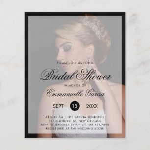 Photo Modern Budget Bridal Shower Invitation