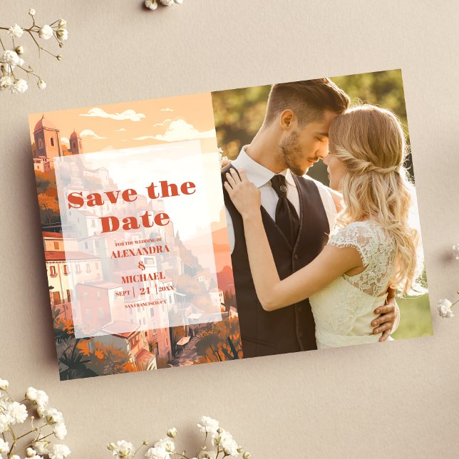 Photo Modern Elegant Italy Destination Wedding Save The Date (Creator Uploaded)