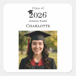 Photo modern Graduation Party Square Sticker