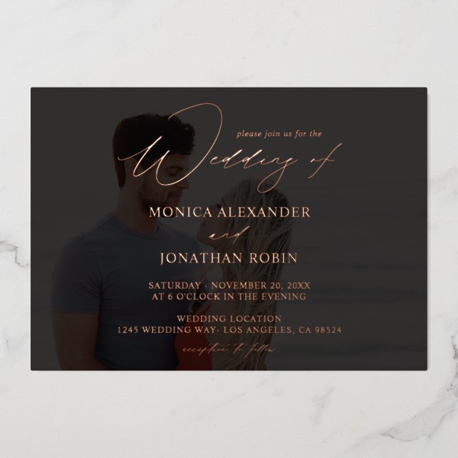 Photo Modern Horizontal 4 Wedding Full Dark (Front)