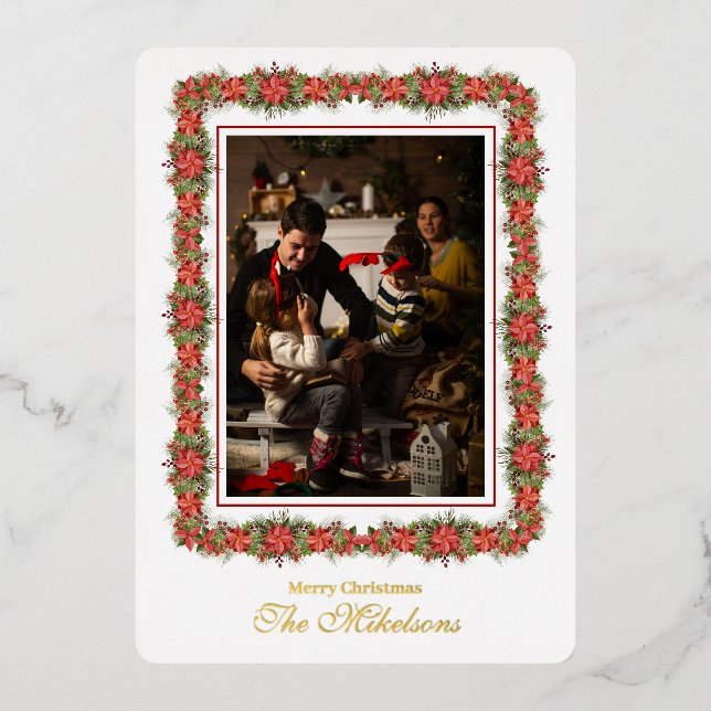 Photo Modern minimal foliage script Christmas (Front)