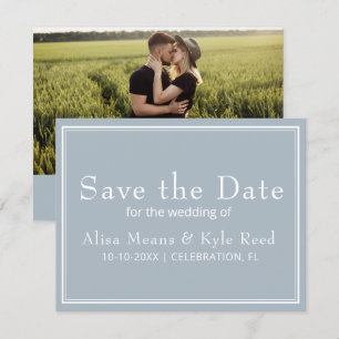 Photo Modern Minimalist Light Grey Save the Date