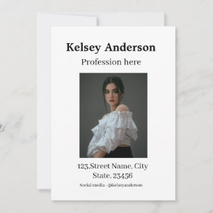 Photo modern profession social media address simpl invitation