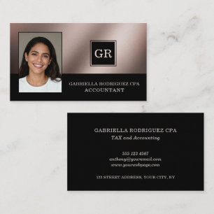 Photo Modern Professional CPA Accountant Business Card