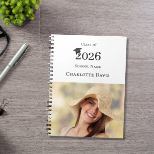  Photo Modern Senior Graduate Class of 2026 Notebook