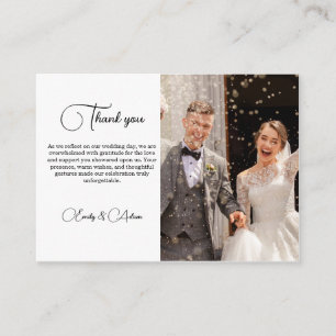 Photo Modern Thank You Card Bridal Shower Thank Yo